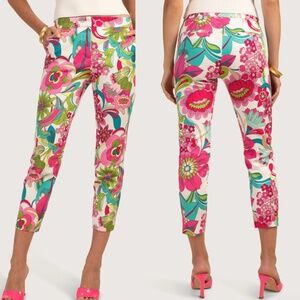 Like NEW! Trina Turk Moss 2 Slim Crop Pant - Fair Weather Floral